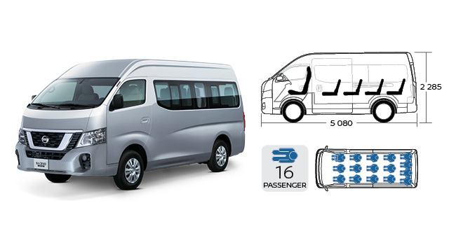 Nissan NV350 Urvan seating configurations