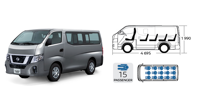 Nissan NV350 Urvan seating configurations