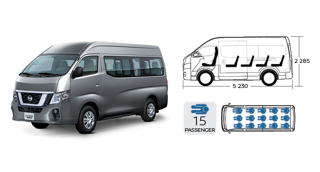 Nissan NV350 Urvan seating configurations